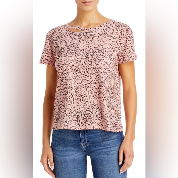 N:PHILANTHROPY
HARLOW PRINTED DISTRESSED T-SHIRT Pink Leopard Print New XS - Picture 1 of 12